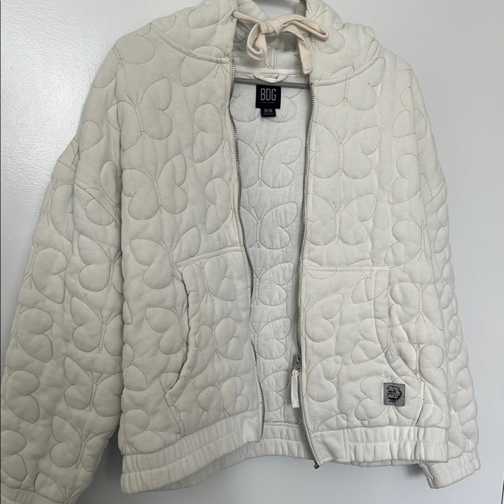 BDG Women's Cream Quilted Jacket